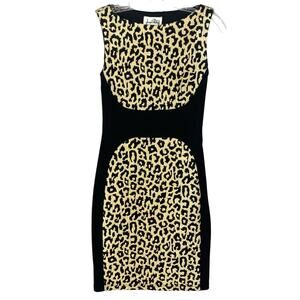 ✨ Joseph Ribkoff Leopard Print Sheath Dress Sz 4 ✨